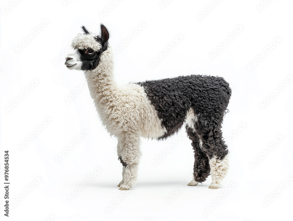 Fototapeta premium Llama or alpaka isolated on white background