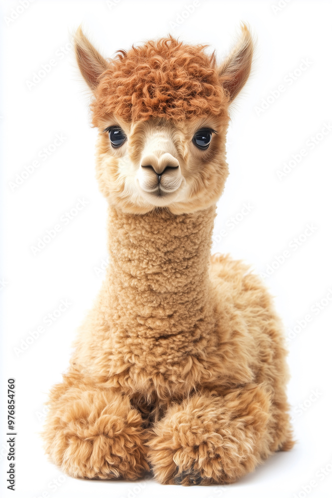 Naklejka premium Llama or alpaka isolated on white background