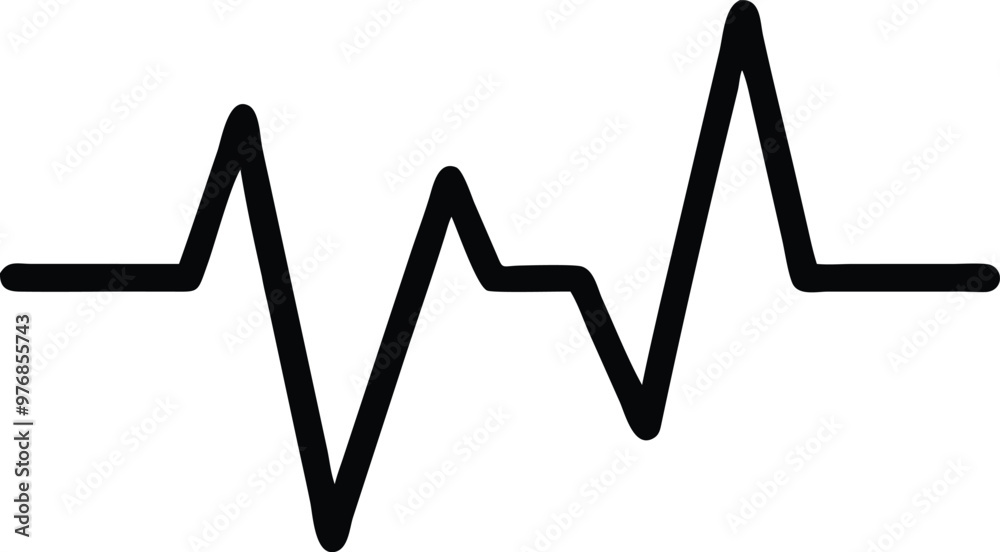 Heartbeat Line on white background. Pulse Rate. Heart line icon. Vector illustration Heartbeat Line on white background. Pulse Rate. Heart line icon. Vector illustration