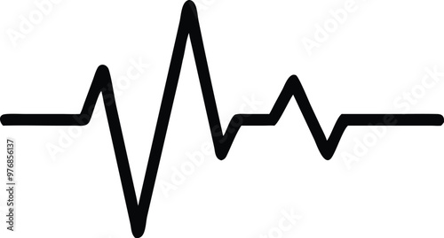 Heartbeat Line on white background. Pulse Rate. Heart line icon. Vector illustration
