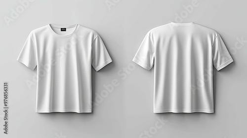 White T-Shirt Mockup, Front and Back View