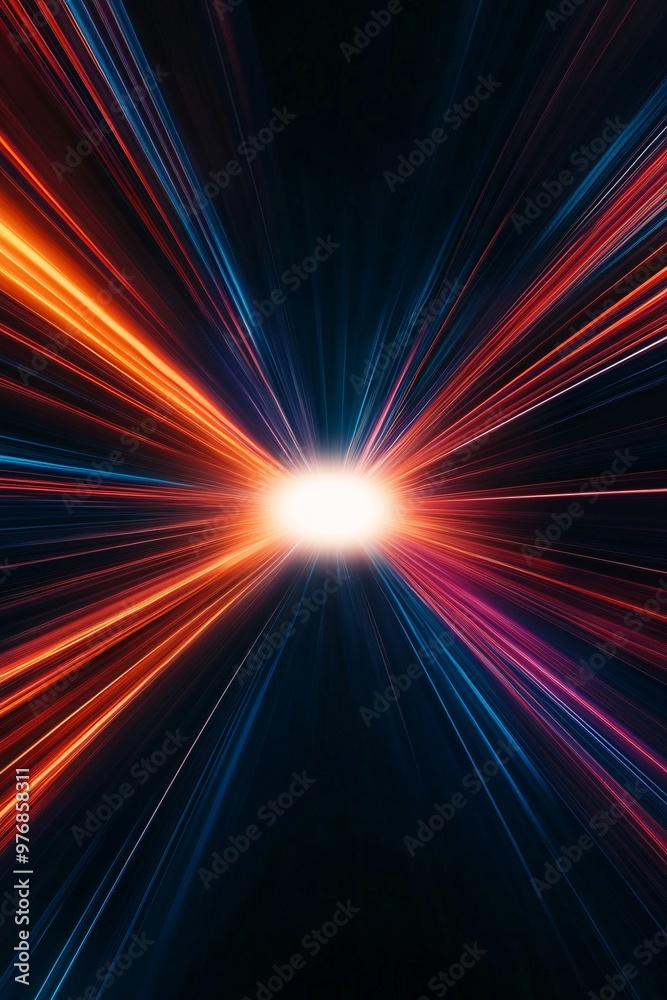 Obraz premium dynamic light rays abstract
