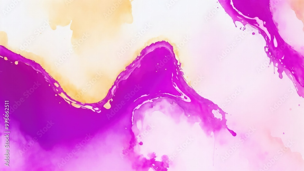 Obraz premium Pink and Purple Liquid Fluid Texture Abstract Watercolor Paint Background