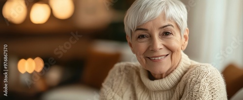 The Smiling Elderly Woman