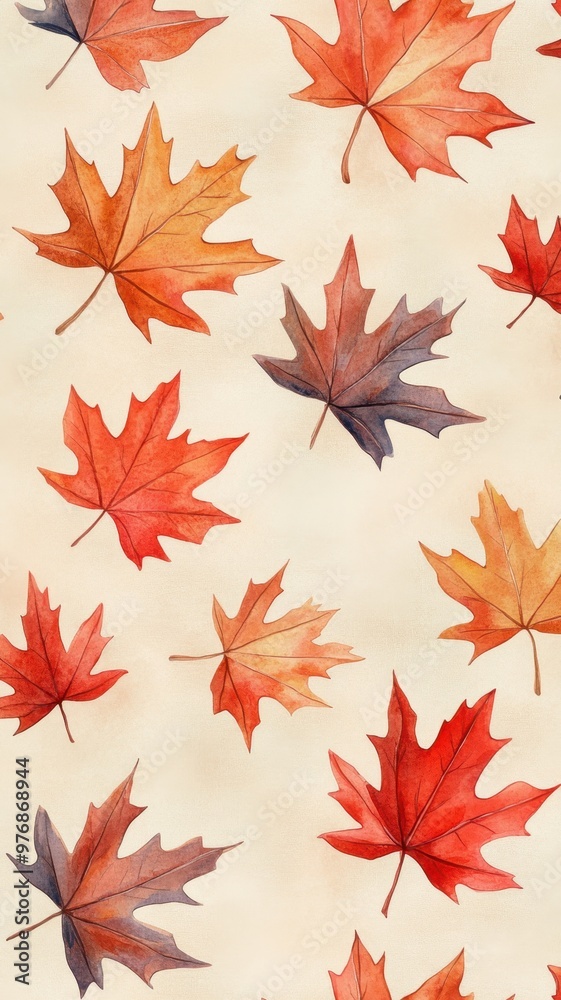 Watercolor collection of autumn maple leaves and red,yellow,Hand drawn nature design elements isolated on white background,Hand paint,Perfect for creating cards, design,copy space. Watercolor collection of autumn maple leaves and red,yellow,Hand drawn nature design elements isolated on white background,Hand paint,Perfect for creating cards, design,copy space.