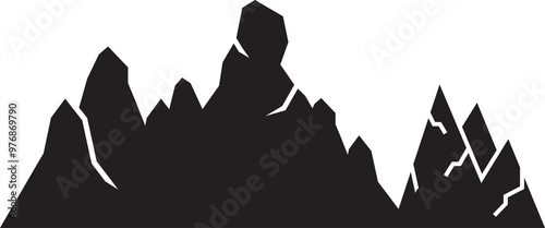 Mountain Range Silhouette Illustration 