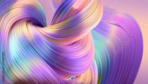 柔らかくて繊細な「ウエーブ」をモチーフにしたグラフィック素材、広告素材、