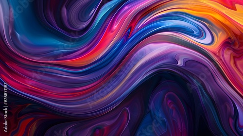 Vibrant Color Swirls: A vibrant abstract background with swirling colors and fluid patterns, evoking a sense of motion and energy. 