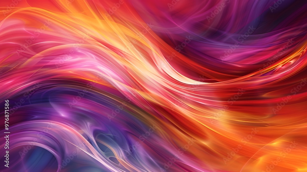 Obraz premium Vibrant Color Swirls: A vibrant abstract background with swirling colors and fluid patterns, evoking a sense of motion and energy. 