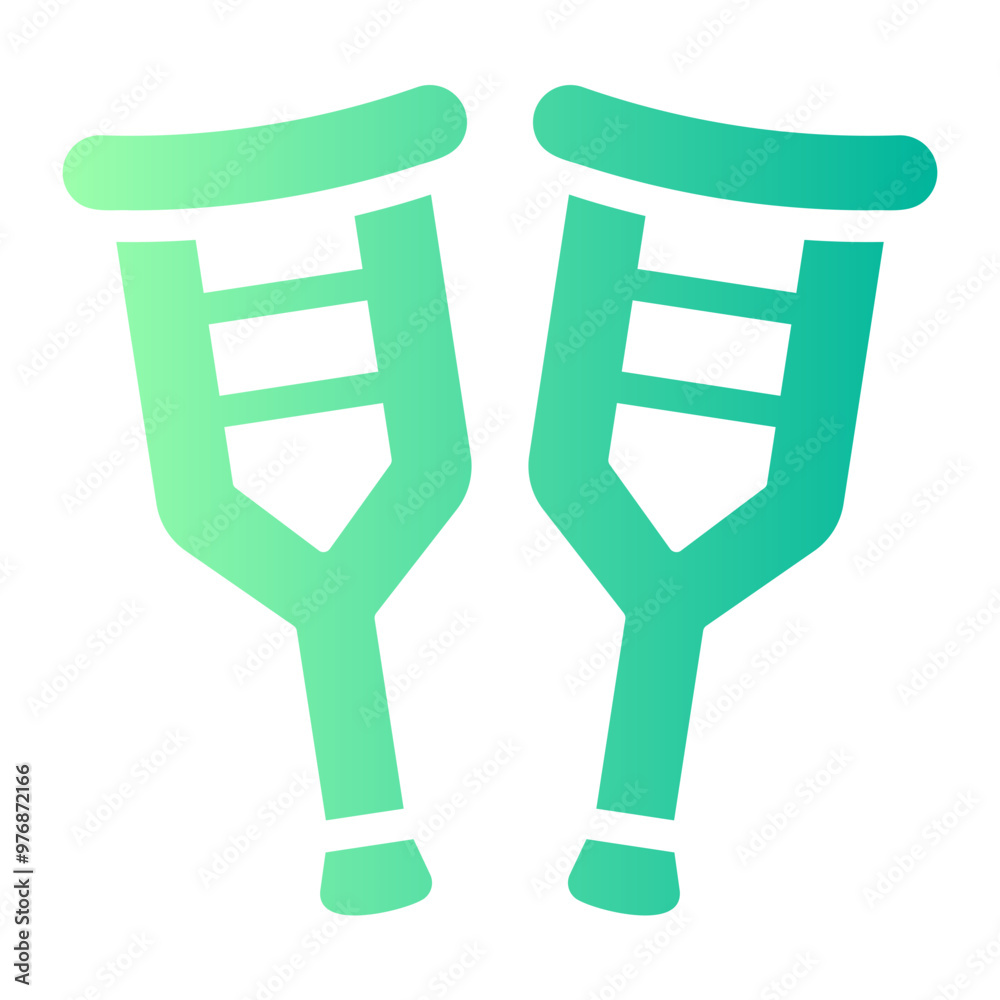 crutches Gradient icon crutches Gradient icon