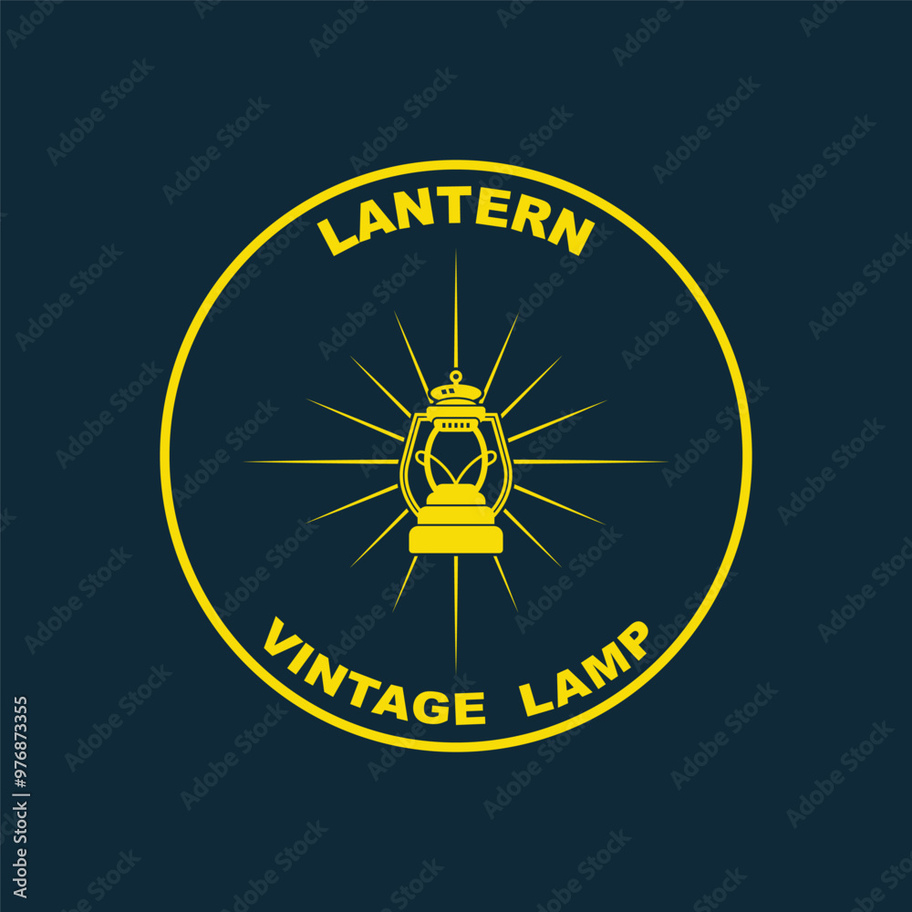 Naklejka premium Lantern Lamp Logo Design, Life Lighting Vector, Lamp Logo Illustration, Product Brand