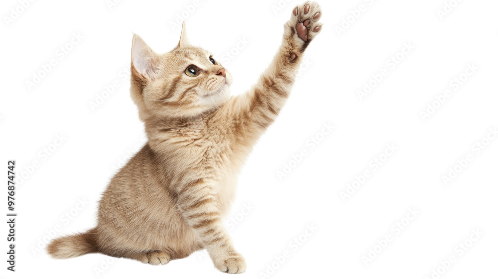 Adorable tabby kitten isolated on a white background Adorable tabby kitten isolated on a white background