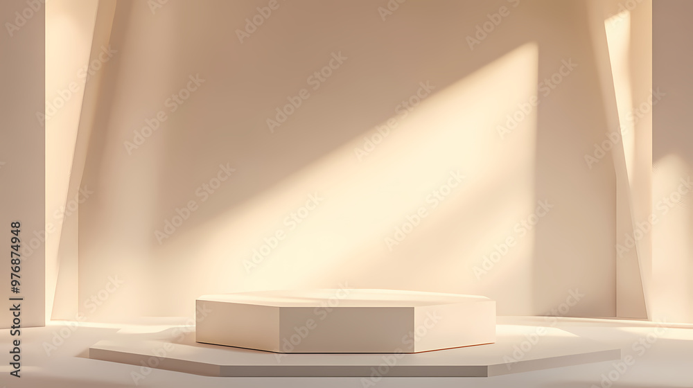 Simple geometric exhibition stand