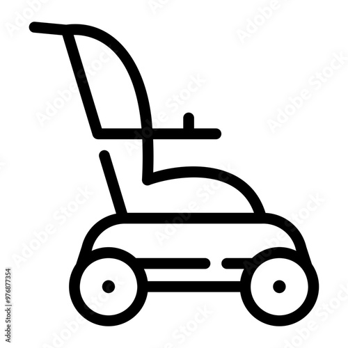 wheel chair Line Icon photo