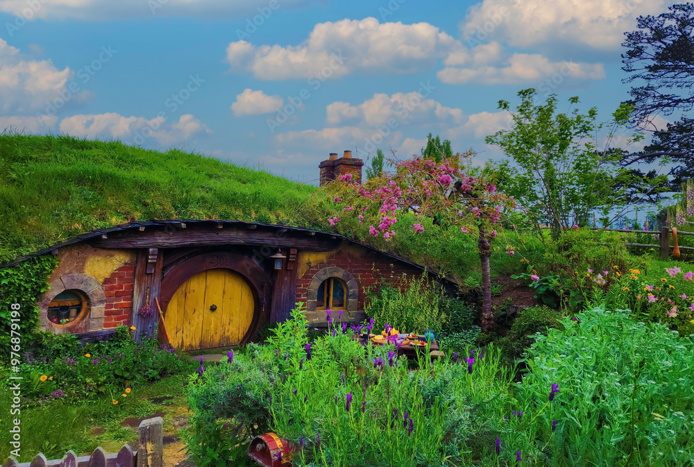 MATAMATA- NEW ZEALAND -NOVEMBER -2- 2022: Hobbiton - movie set created ...
