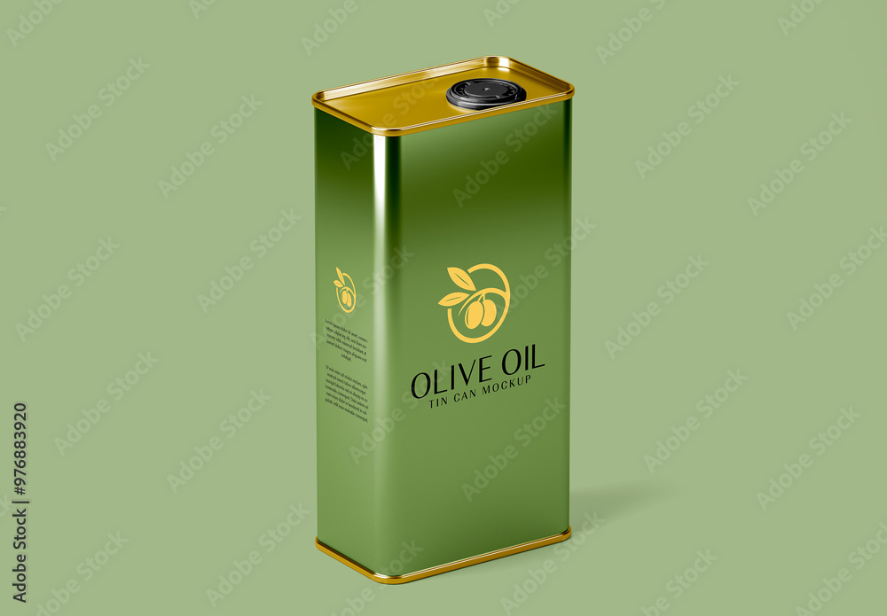 Olive Oil Tin Can Mockup Stock Template Adobe Stock
