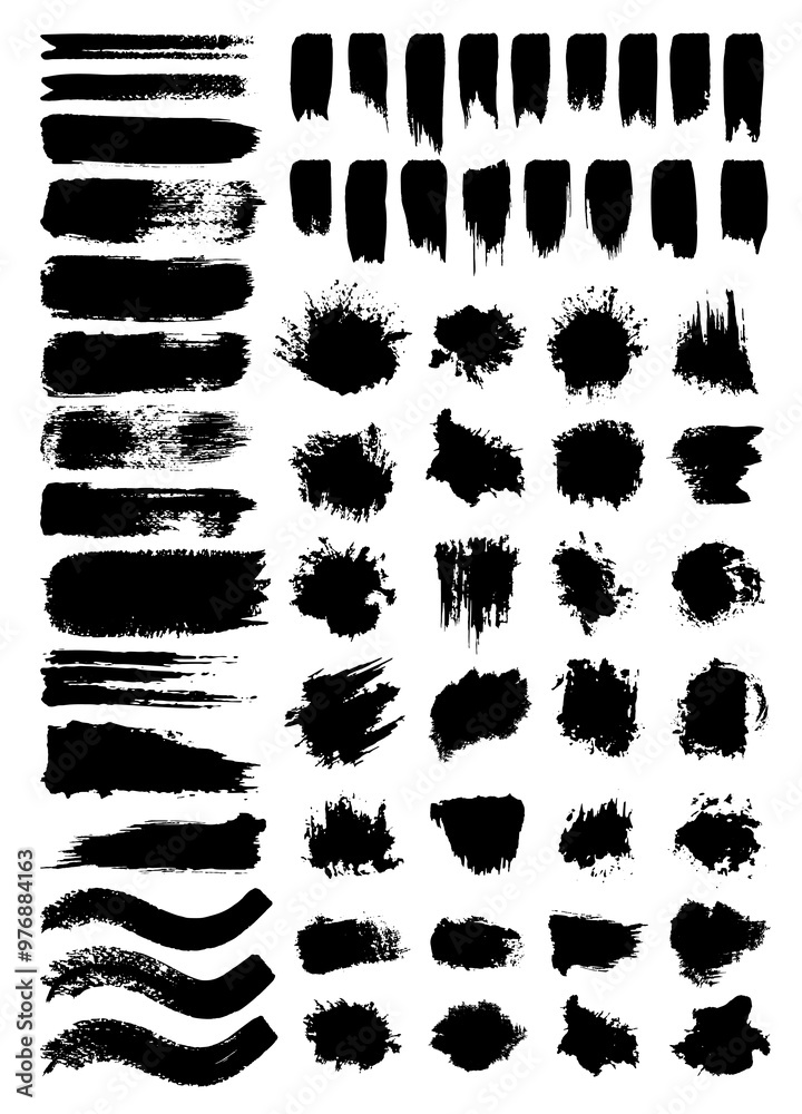 Scrawls and blots vector illustrations set Scrawls and blots vector illustrations set
