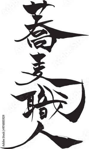 筆文字 蕎麦職人
