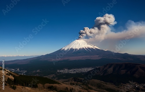 富士山の噴火のイメージ