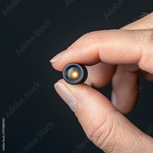 Close-up of Doctor's Hand Examining Patient's Eyes with Flashlight, Ophthalmology Checkup Concept