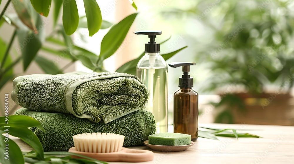 Organic towel and green cleaning products
