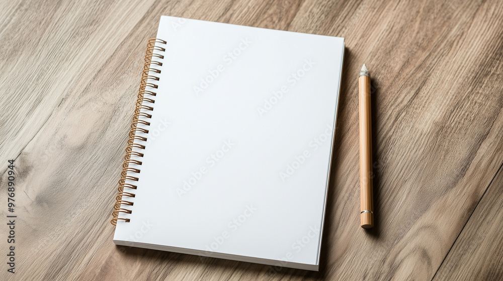 blank letterhead mockup with spiral notebook and pen on wooden table blank letterhead mockup with spiral notebook and pen on wooden table
