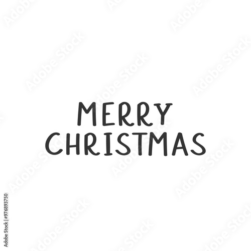 Merry Christmas quotes set. Hand drawn vector cute lettering. Stickers or prints templates