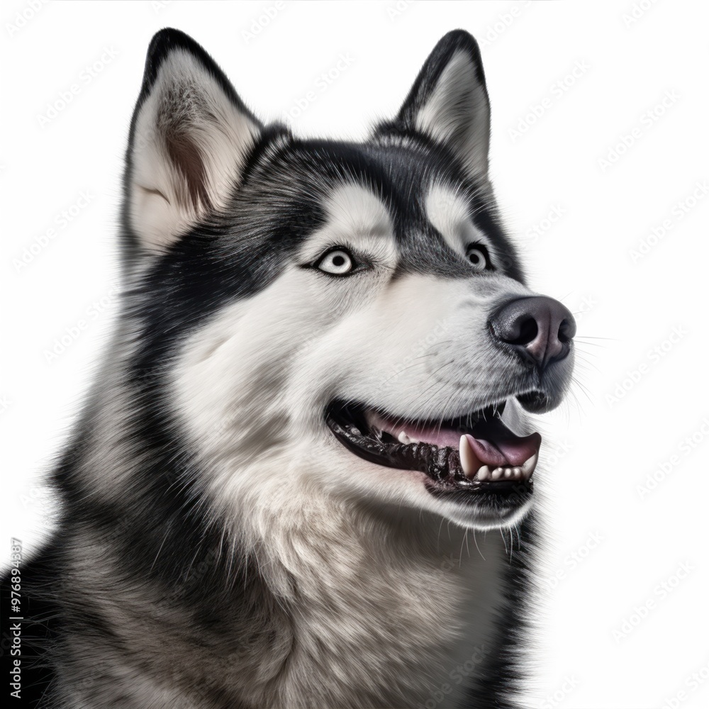 Siberian Husky isolated on white background. Cute dogs Siberian Husky isolated on white background. Cute dogs