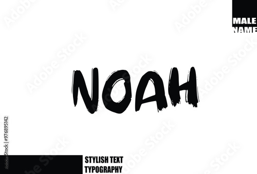 Male Name In Bold Grunge Animated Typography Text Noah