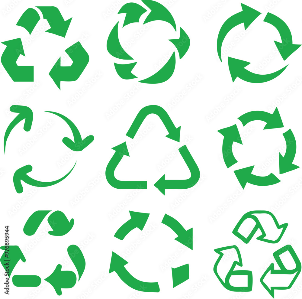Obraz premium Recycling icon collection. Vector 