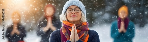 Senior Woman Leading Winter...