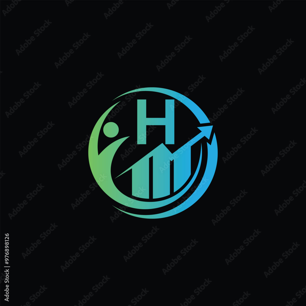 Letter H logo for Growth and Success Logo with Upward Arrow and H Symbol Letter H logo for Growth and Success Logo with Upward Arrow and H Symbol