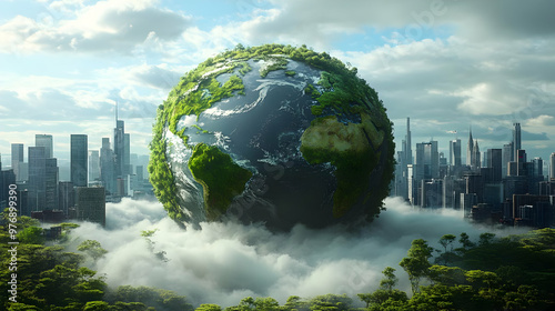 A 3D rendering of the Earth...