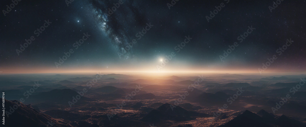 A dark interstellar space serves as the perfect backdrop for a starry night sky A dark interstellar space serves as the perfect backdrop for a starry night sky