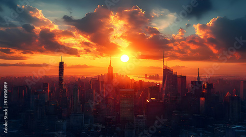 A breathtaking sunset over ...