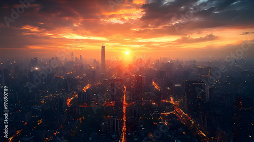 A breathtaking view of a ci...