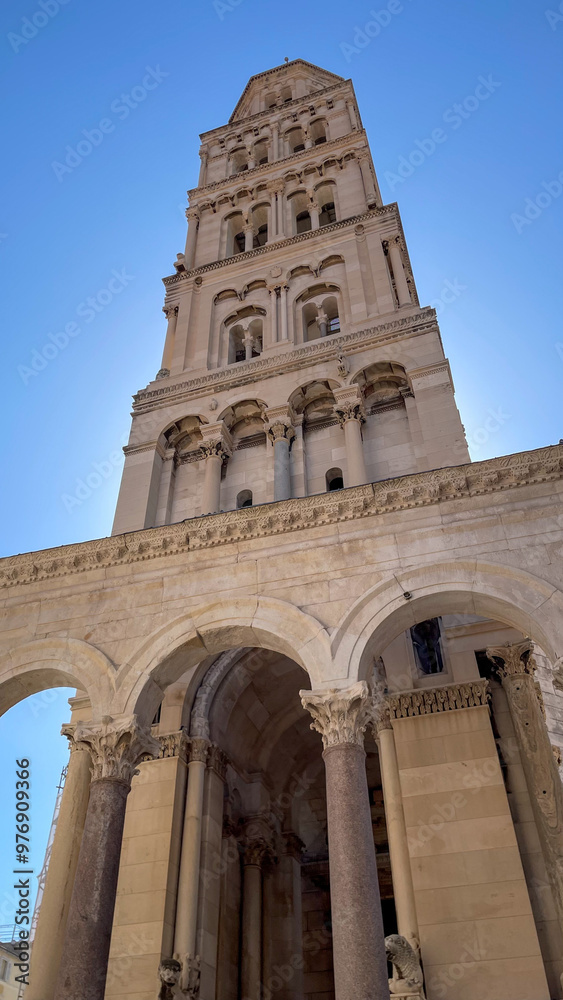Obraz premium European cathedral bell tower