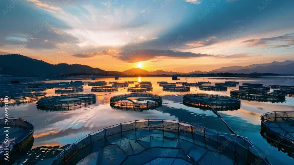 Sustainable fish farms managed by AI to ensure ecosystem balance. Sustainable fish farms managed by AI to ensure ecosystem balance.