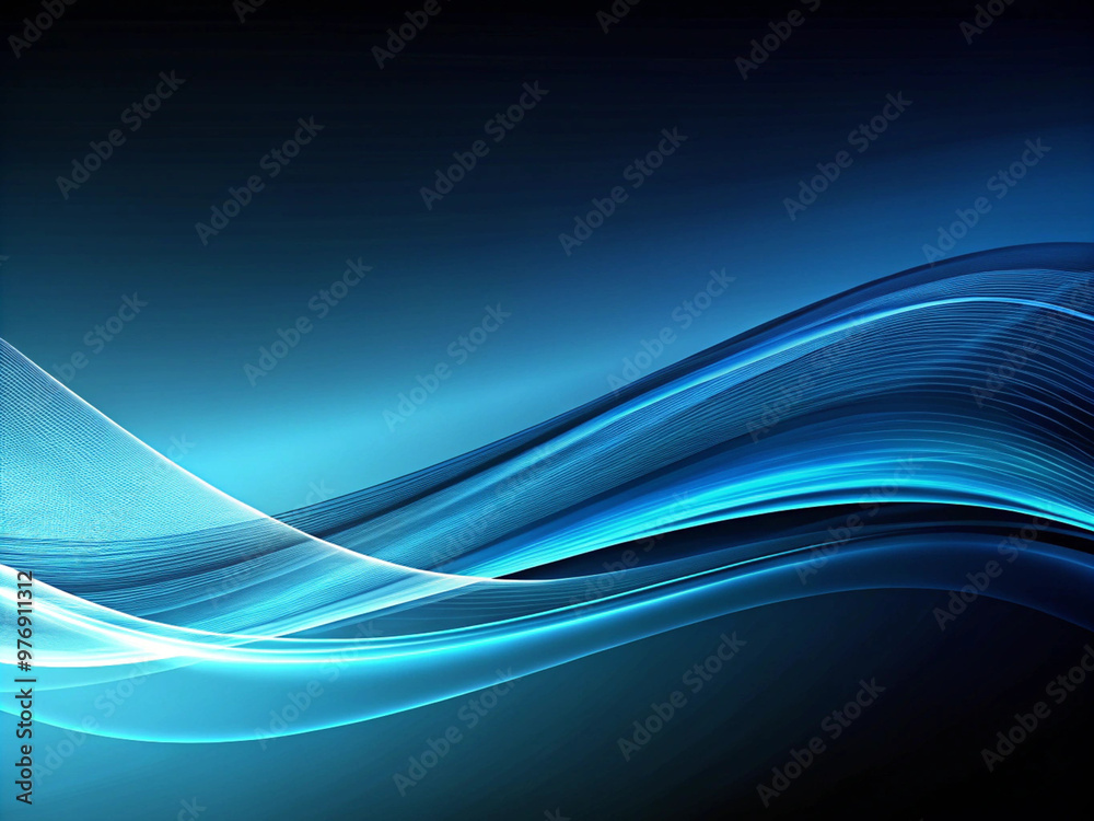 Naklejka premium abstract blue wave background