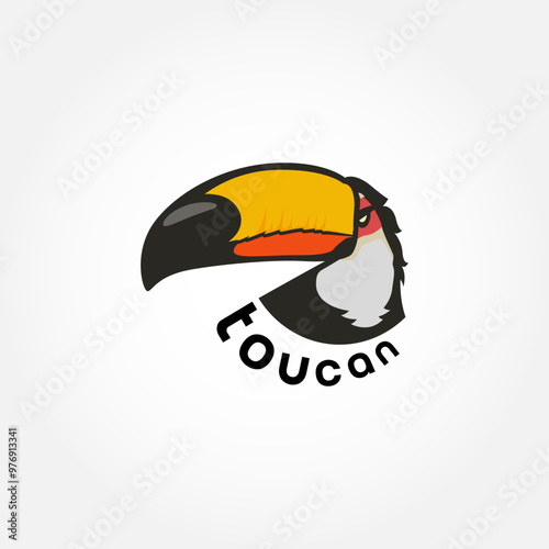 Logo Illustration Mascot Of Toucan With Illustration Of Basket Ball