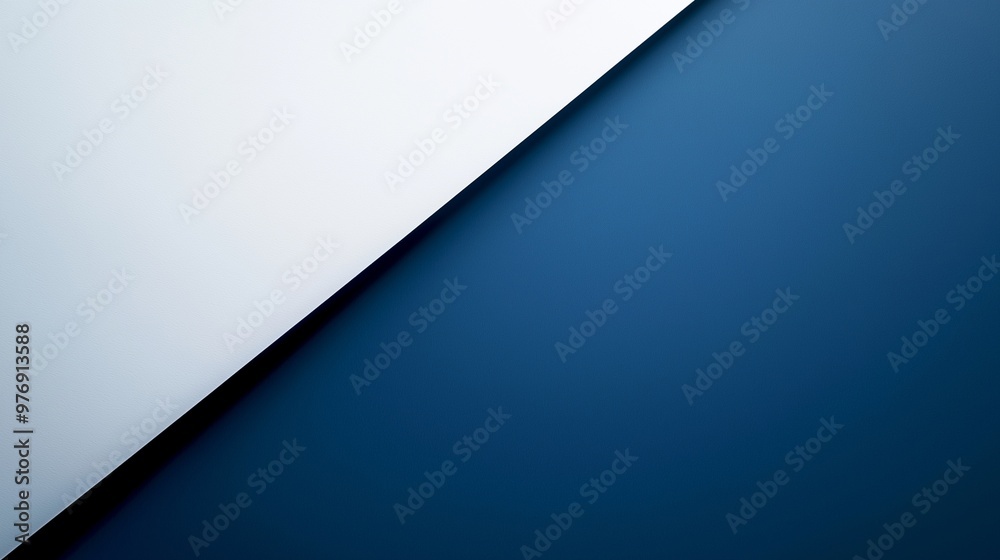 Paper layer diagonal with blue color with shadow for background presentation Paper layer diagonal with blue color with shadow for background presentation