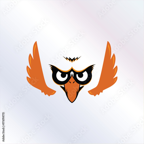 Eagle Head With Wings Logo
