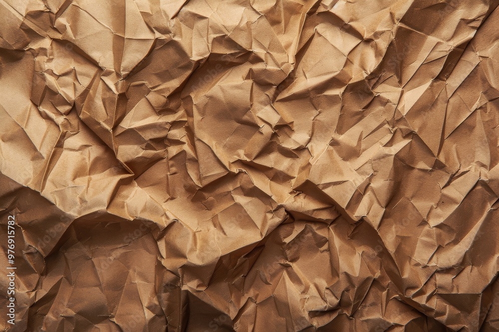 Abstract crumpled and creased recycled brown paper texture background Abstract crumpled and creased recycled brown paper texture background