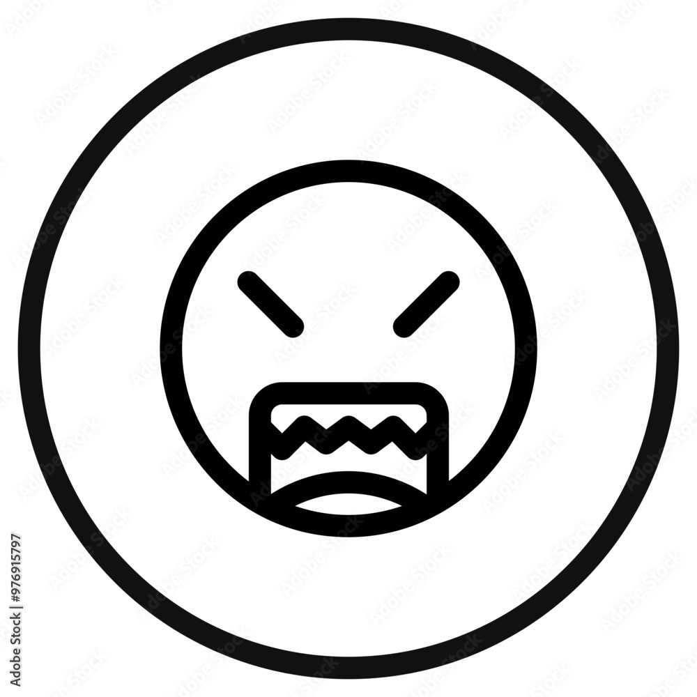 Editable angry, upset face vector icon. Part of a big icon set family. Perfect for web and app interfaces, presentations, infographics, etc Editable angry, upset face vector icon. Part of a big icon set family. Perfect for web and app interfaces, presentations, infographics, etc