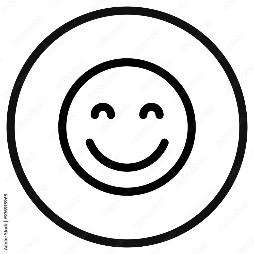 Editable friendly, smiling face vector icon. Part of a big icon set family. Perfect for web and app interfaces, presentations, infographics, etc Editable friendly, smiling face vector icon. Part of a big icon set family. Perfect for web and app interfaces, presentations, infographics, etc