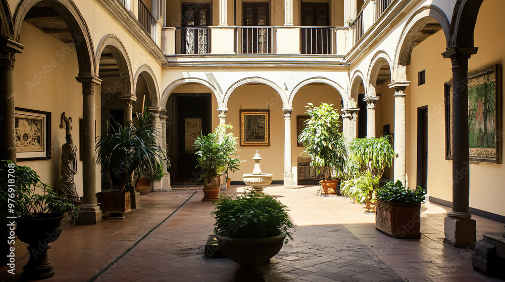 Fototapeta premium A historic museum with preserved artifacts and classic architecture.