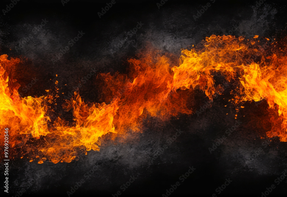 Fire Flames Burning Abstract Background.