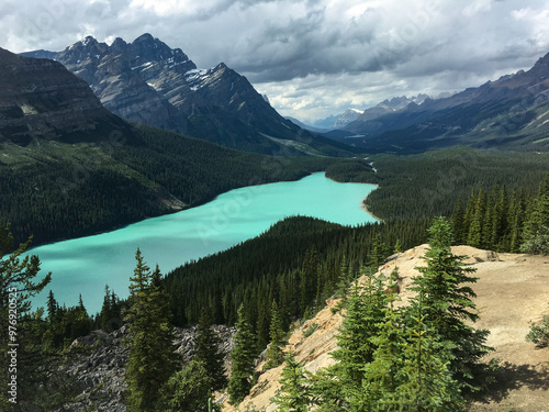 lake peyto in canada  photo