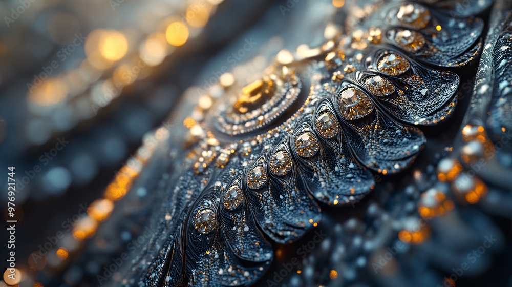 A close-up view of intricate patterns and textures, featuring glimmering details that evoke a sense of elegance and artistry. A close-up view of intricate patterns and textures, featuring glimmering details that evoke a sense of elegance and artistry.