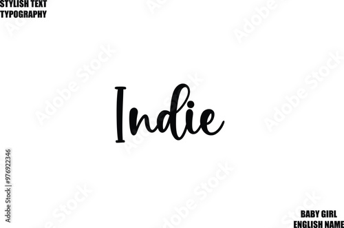 Female Name - in Stylish Cursive Typography Text Indie